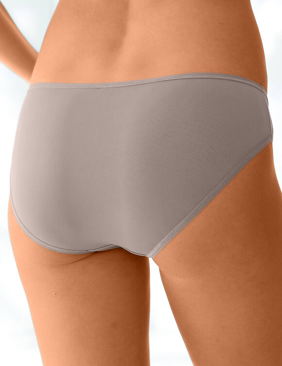 Midislip in microvezel - Set van 2 (taupe)