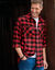 Hemd in flanel met Schotse ruiten (rood / zwart)