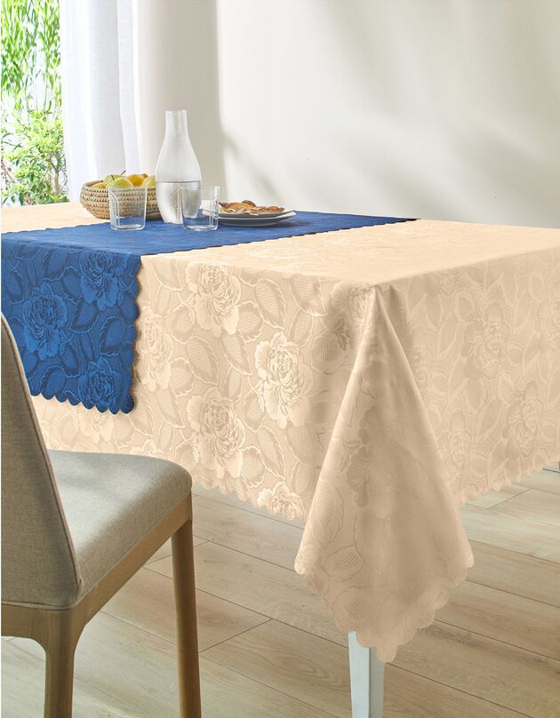 Jacquard tafellaken in damast (vanille)