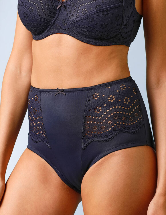 Culotte microfibre forme maxi taille haute "Osilio" - lot de 2 (marine)