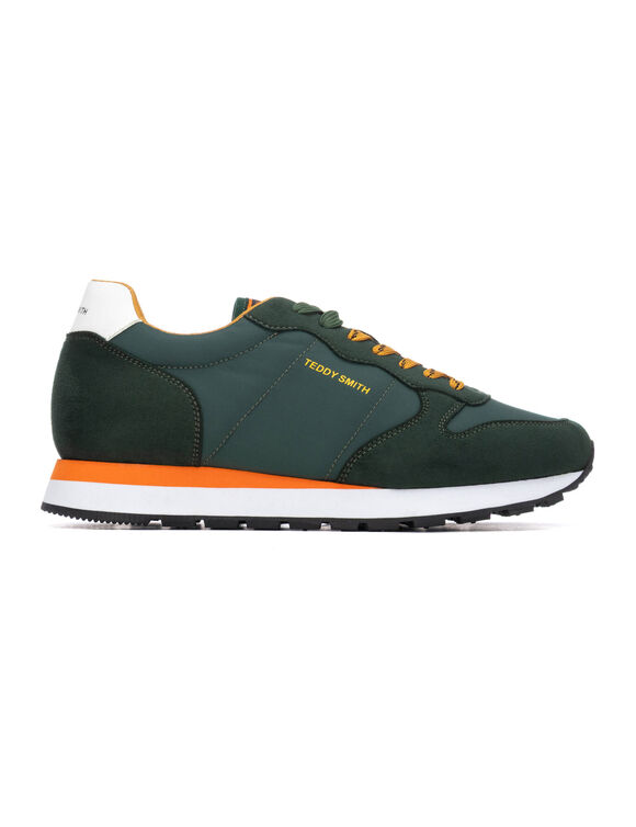 Heren sneakers met decoratieve veters (groen)