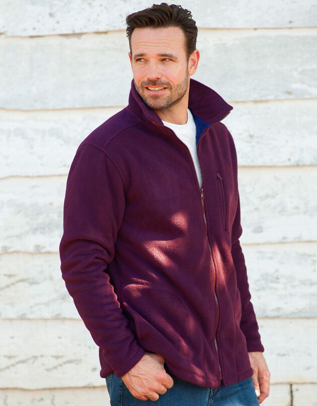 Blouson polaire spécial grand froid (prune / marine)