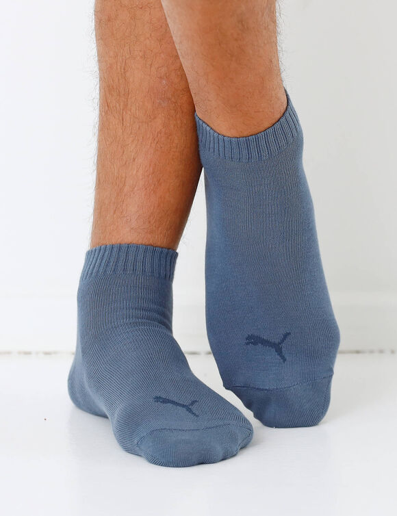 Chaussettes Quarter - lot de 3 paires (bleu denim)