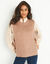 Pull sans manches, forme boite (taupe chiné)