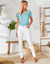 Gekleurde smalle jeans (wit)