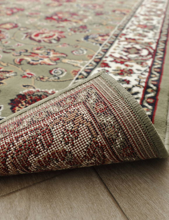 Rechthoekig tapijtje met Perzisch motief (groen)