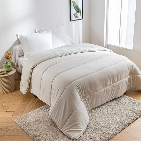  Couette microfibre imprim&eacute;e feuilles tropicales 400 g/m&sup2; (groen)