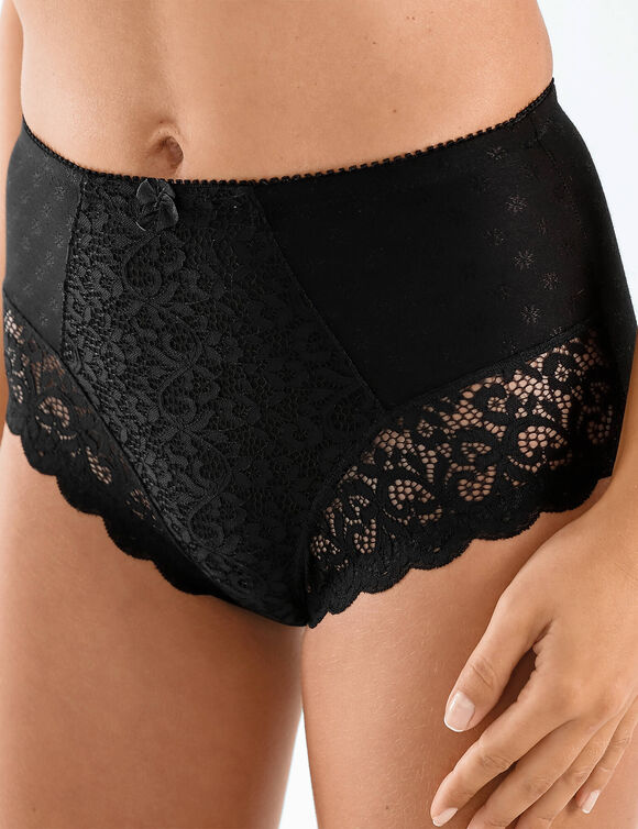 Shorty in steungevende kant - set van 2 (zwart)