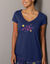 Pyjama-T-shirt met korte mouwen en bedrukking met Estrella (marine)