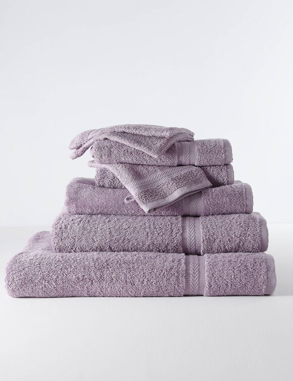 Collection serviettes de bain unies 420 g/m2 confort moelleux (lavande)