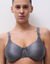 Soutien-gorge forme emboîtante maille satinée Hedona- avec armatures (gris foncé)