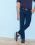 Chino broek in keperstof (marine)