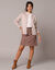 Gilet boutons fantaisie, toucher doux (beige chiné)