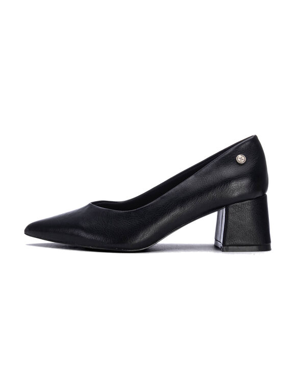 Escarpins &agrave; talon carr&eacute; (noir)