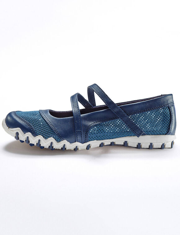 Ballerines de sport scratchées ultra-souples (marine)