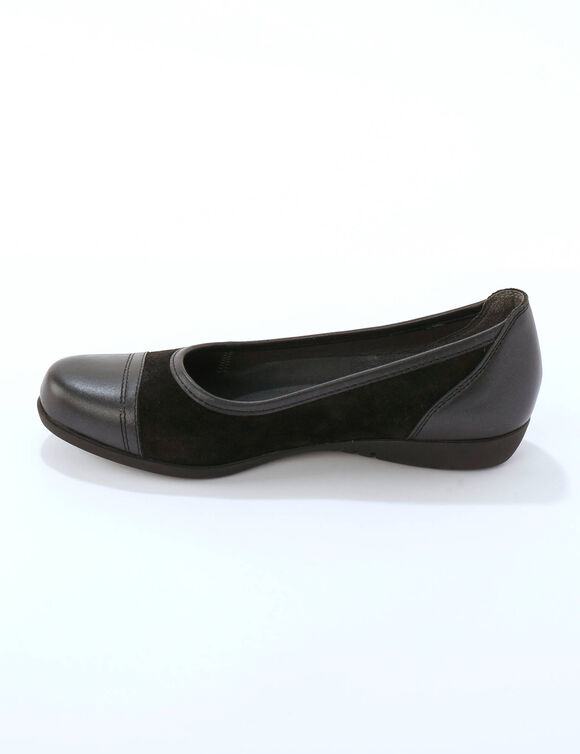 Boots in splitleer met fleecevoering - hazelnootbruin (zwart)
