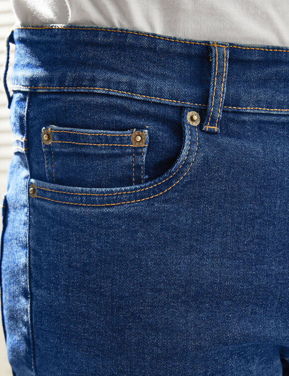 Jean droit basique coton stretch - L28 (stone)