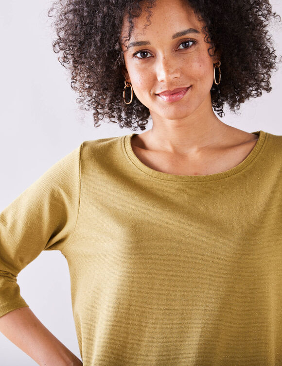 T-shirt maille brillante (bronze)