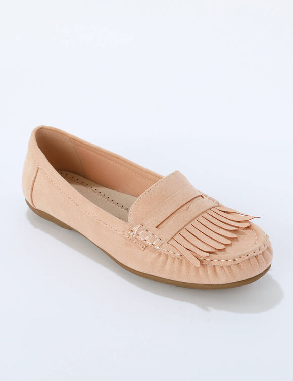 Mocassins souples textile microfibre (rose blush)