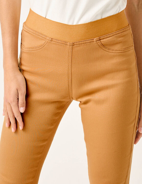 Jegging grande stature - taille élastiquée ultra confort (curry)