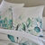 Gematelasseerde bedsprei Elyse, met bloemenprint (blauw / groen)