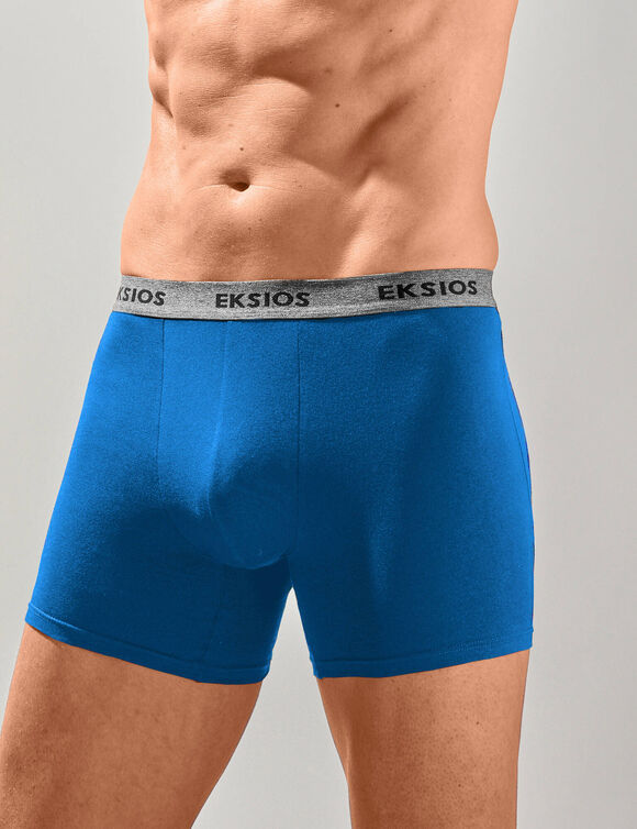 Effen, halflange shorty - set van 3 (grijs + blauw + groen)