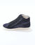 Basket montantes zipp&eacute;es en cuir souple effet iris&eacute; (marine)