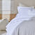 Linge de lit uni flanelle (blanc)