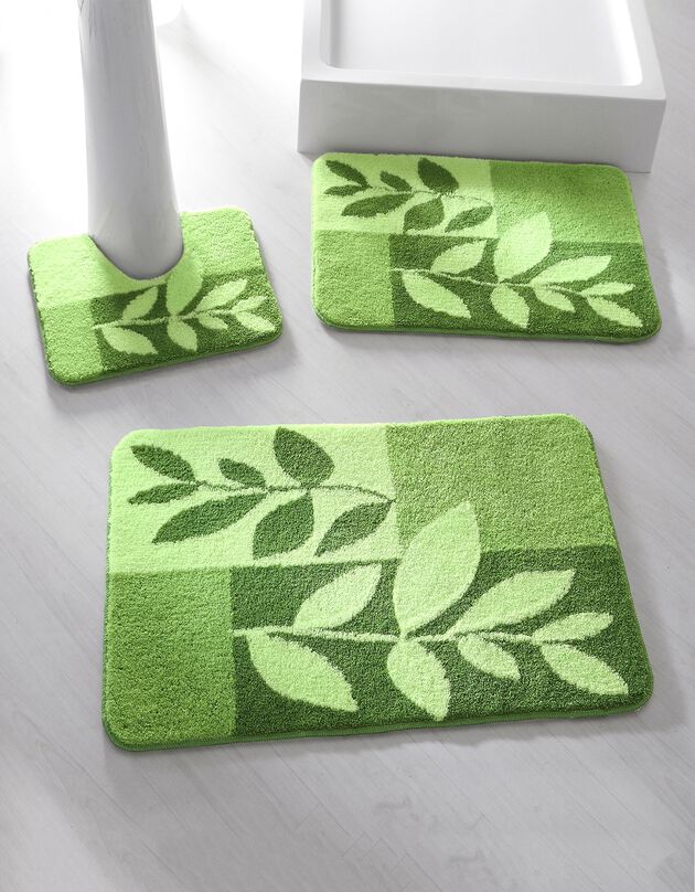 Tapis de bain motif provençal (vert)