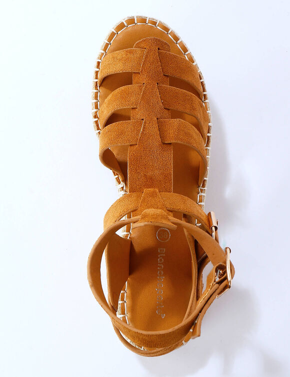 Sandales style spartiates multibrides (caramel)