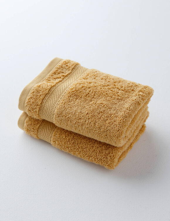 Collection serviettes de bain unies 540g/m2 confort luxe  (miel)