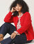 Cardigan maille fantaisie (rouge)