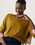 T-shirt volume loose manches 3/4 (vert olive)