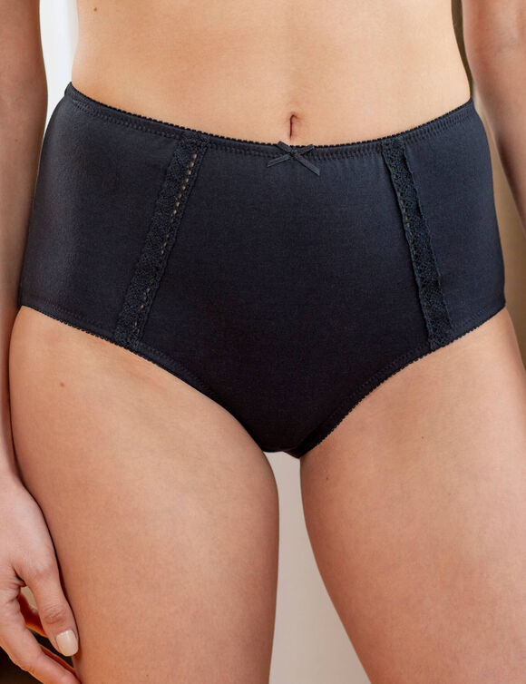 Culotte coton forme super maxi - lot de 2 (blanc + noir)