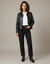 Zwarte jeans met rechtvallende pas en hoge taille en strass (zwart)