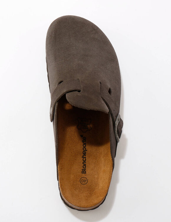 Sabots croûte de cuir certifié LWG (gris)