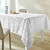 Damast tafellaken met bladerenprint Colombine® (wit)