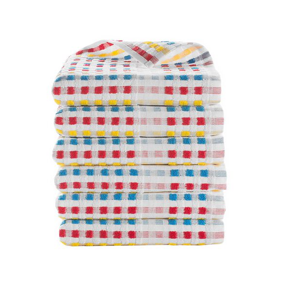 Essuie-mains &eacute;ponge fond clair - Lots (multicolore)