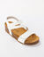 Leren sandalen met volledige opening (wit)