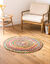 Tapis rond en jute et coton (multicolore)