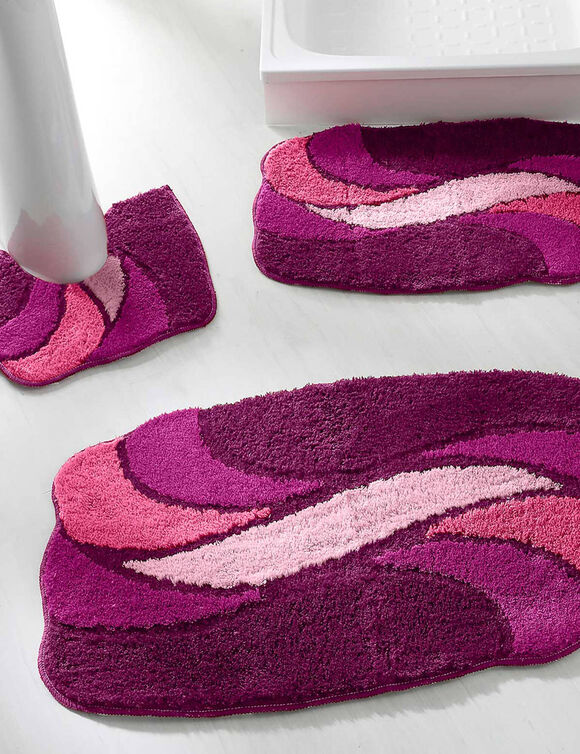 Tapis de bain p&eacute;tales (violine)