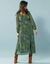 Robe évasée imprimée en voile, Spécial Petites (kaki)