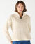 Sweat zippé, maille peluche (beige chiné)