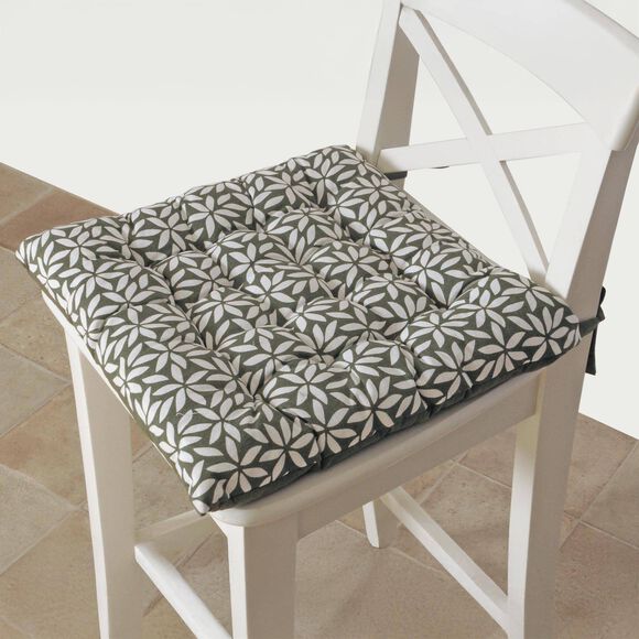 Galette de chaise réversible - lot de 2 (kaki)