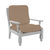 Housse extensible unie spéciale fauteuil rustique (taupe)