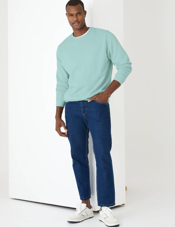 Sweat molleton col rond (aqua)