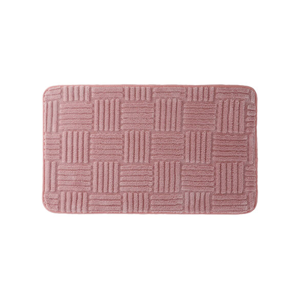 Tapis de bain effet damier (bois de rose)