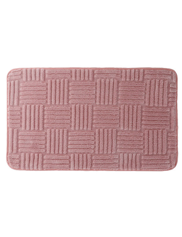 Tapis de bain effet damier (bois de rose)