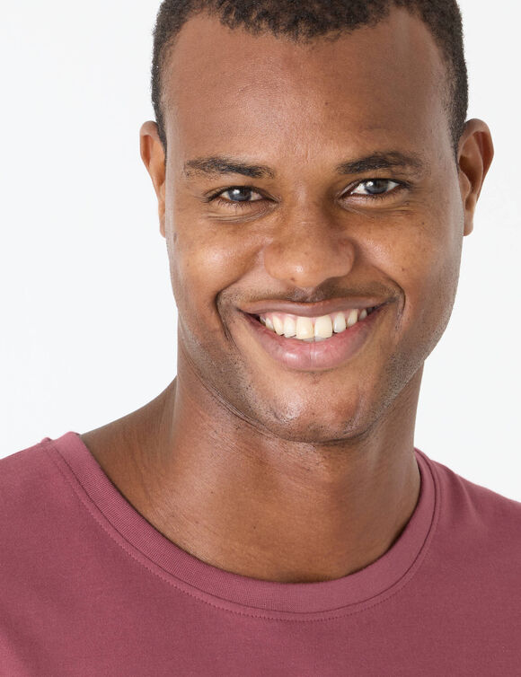 T-shirt met ronde hals en korte mouwen - set van 3 (donkerroze + lichtroze + beige)