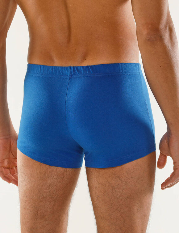 Boxer 100% coton - lot de 4 (bleu + marine + vert)